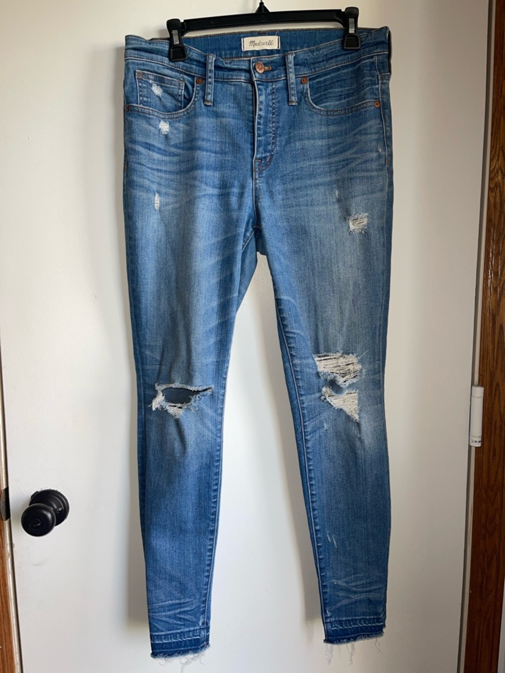 Madewell Distressed Highrise Skinny Jeans